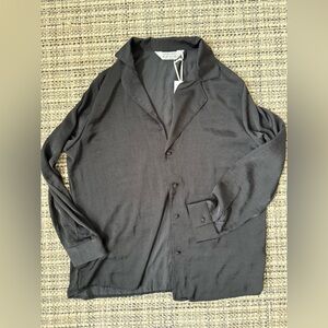 Primark Black Button-Up Lightweight Shirt Blouse
